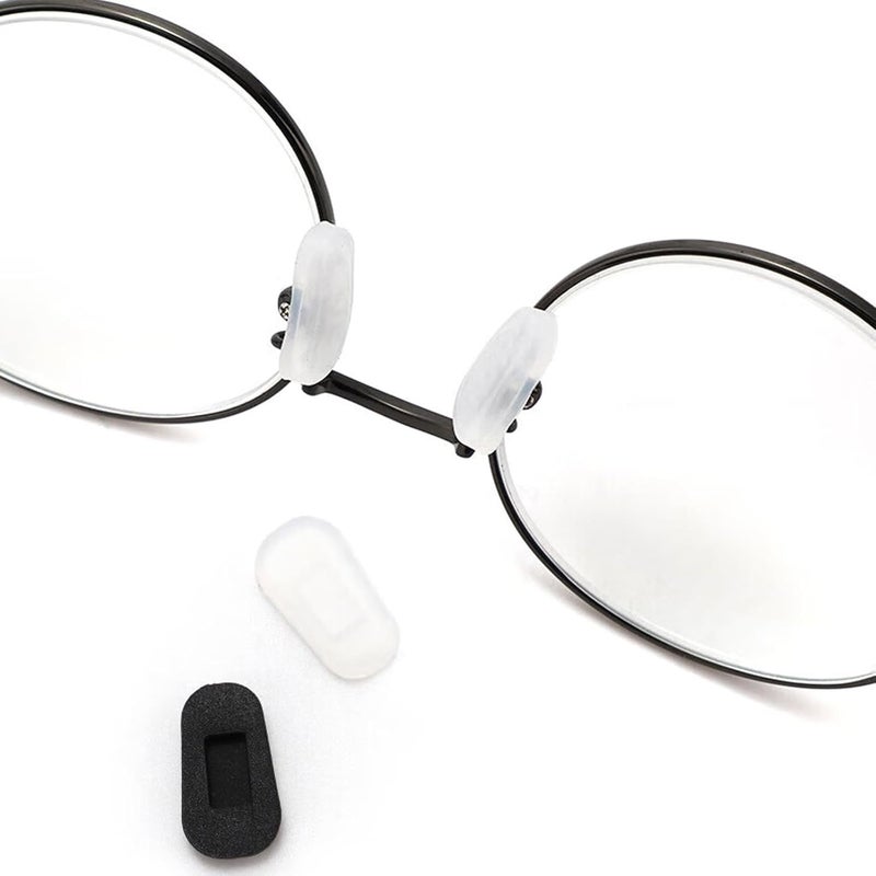 KECHIO Eyeglass Nose Pads Covers Slip-on Silicone Glasses Nose Pad Anti Slip Soft Nose Pads for Eyeglasses Repair Kit(5 Pairs), Clear/L - Image 3